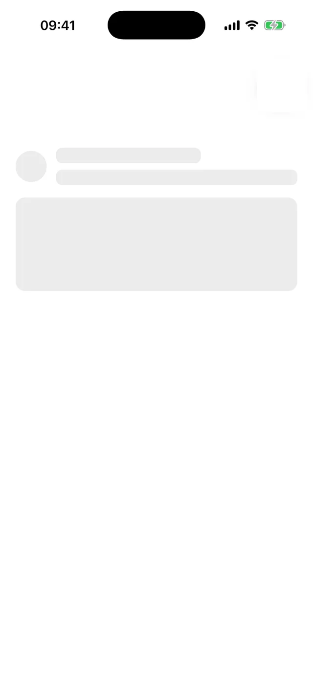 Skeleton rendered on iOS, light mode