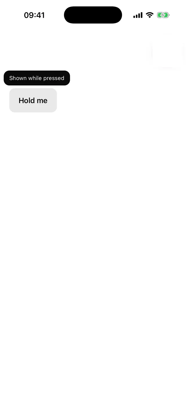 Tooltip rendered on iOS, light mode